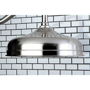 Victorian K125A8 10-Inch Brass Shower Head, Brushed Nickel
