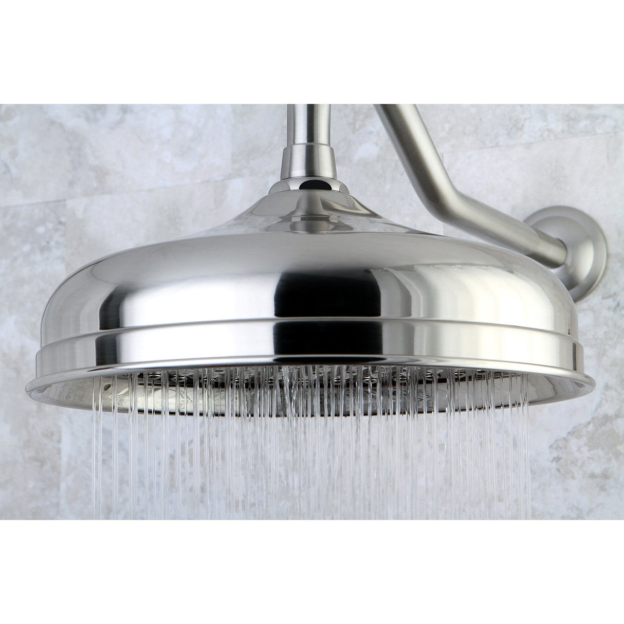 Victorian K125A8 10-Inch Brass Shower Head, Brushed Nickel
