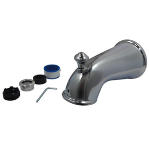 Shower Scape K1275A1 6-Inch Universal Diverter Tub Spout, Polished Chrome
