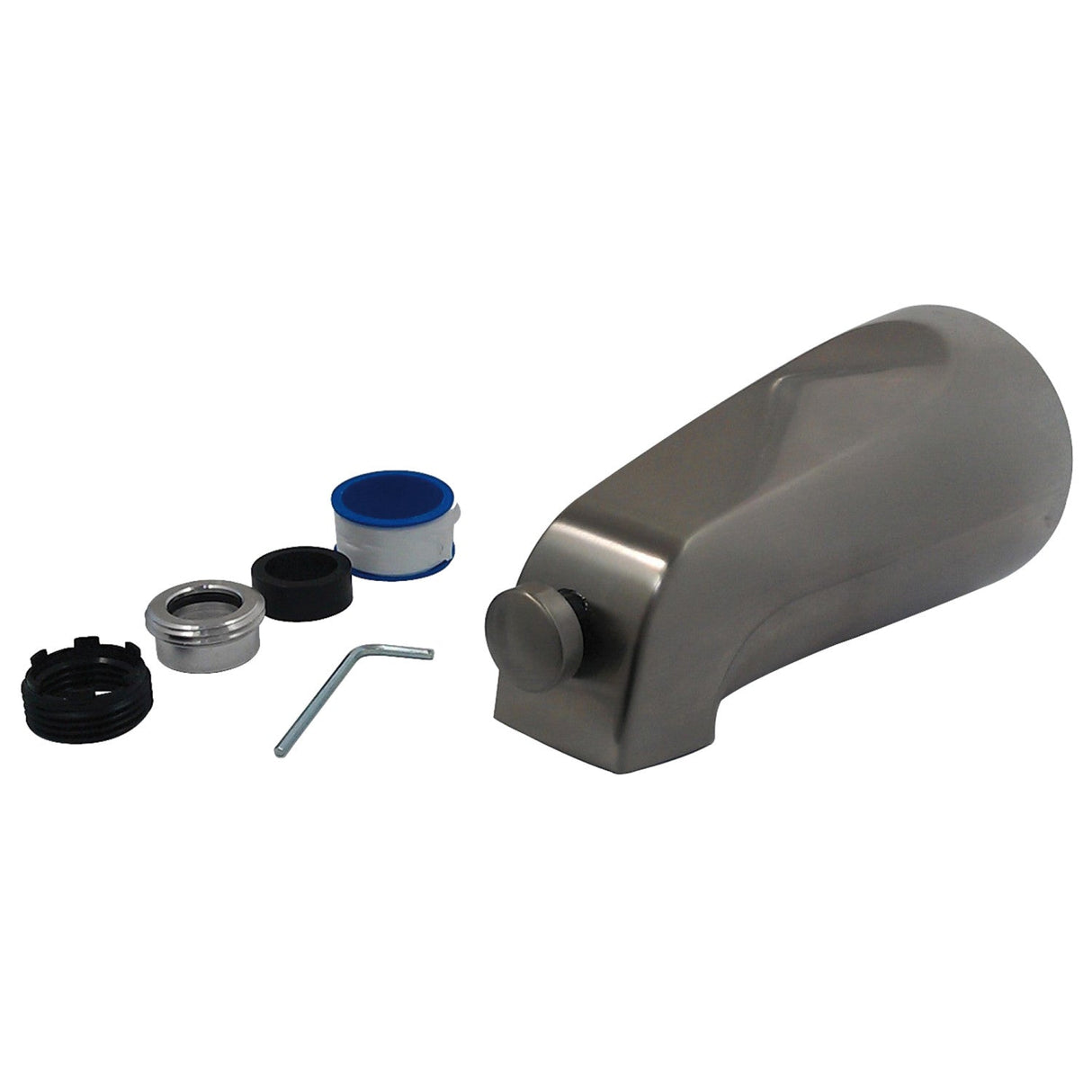 Shower Scape K1288A8 5-1/8 Inch Universal Diverter Tub Spout, Brushed Nickel