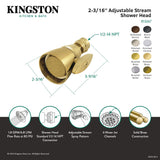 Made To Match K132A0 2-1/4 Inch Brass Adjustable Shower Head, Matte Black