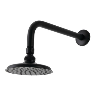 Victorian K135A0CK 5-1/4 Inch Brass Shower Head with 12-Inch Shower Arm, Matte Black