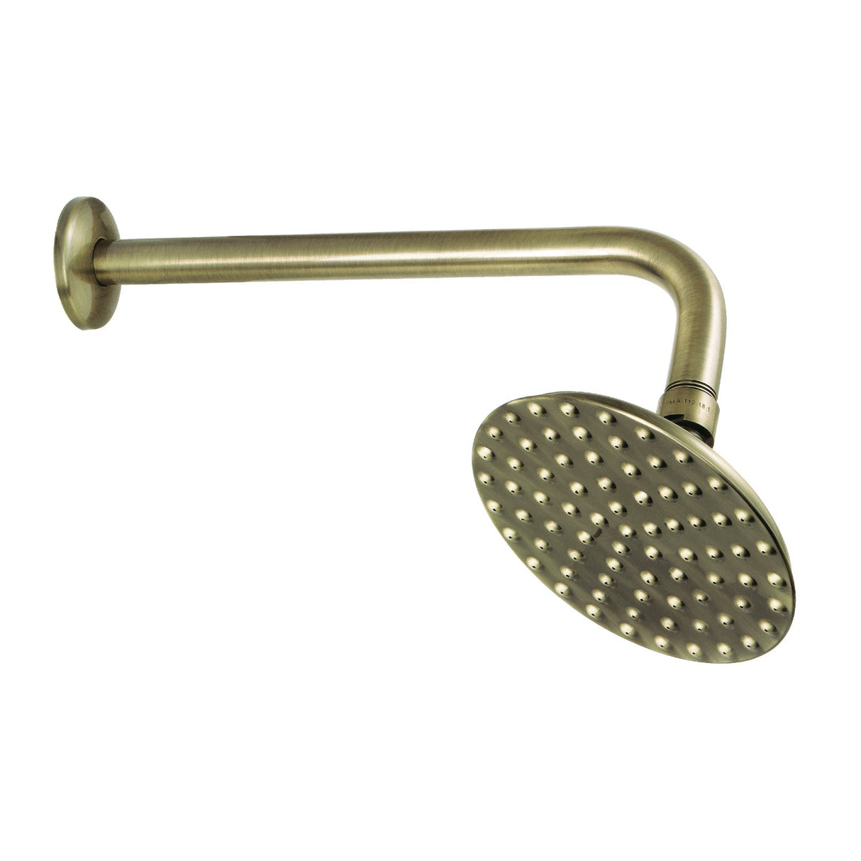 Victorian K135A3CK 5-1/4 Inch Brass Shower Head with 12-Inch Shower Arm, Antique Brass
