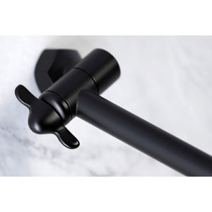 Victorian K135K0MB 5-1/4 Inch Brass Shower Head with 10-Inch High-Low Shower Arm, Matte Black