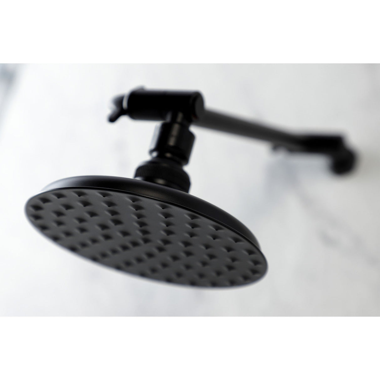 Victorian K135K0MB 5-1/4 Inch Brass Shower Head with 10-Inch High-Low Shower Arm, Matte Black