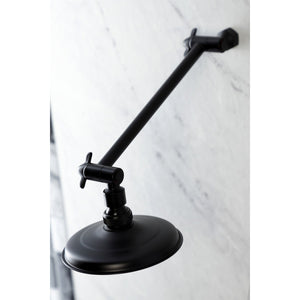 Victorian K135K0MB 5-1/4 Inch Brass Shower Head with 10-Inch High-Low Shower Arm, Matte Black