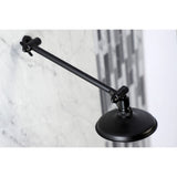 Victorian K135K0MB 5-1/4 Inch Brass Shower Head with 10-Inch High-Low Shower Arm, Matte Black