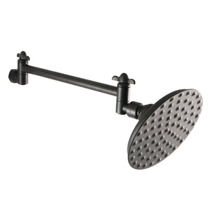 Victorian K135K0MB 5-1/4 Inch Brass Shower Head with 10-Inch High-Low Shower Arm, Matte Black