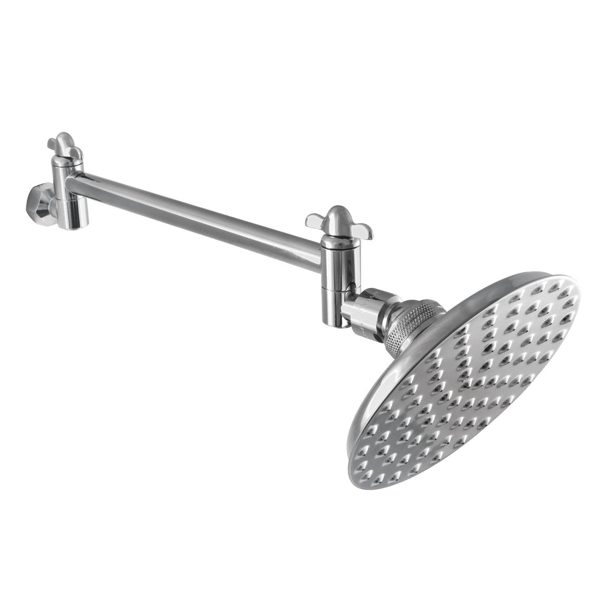 Victorian K135K1 5-1/4 Inch Brass Shower Head with 10-Inch High-Low Shower Arm, Polished Chrome