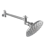 Victorian K135K1 5-1/4 Inch Brass Shower Head with 10-Inch High-Low Shower Arm, Polished Chrome