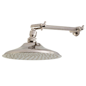 Shower Scape K136K6 7-3/4 Inch Brass Shower Head with 10-Inch High-Low Shower Arm, Polished Nickel