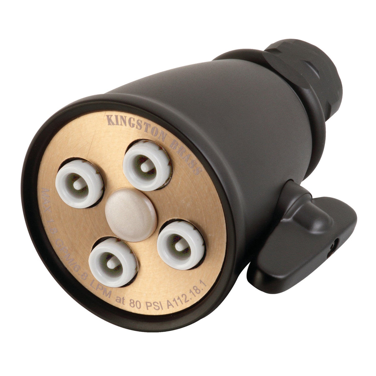 Shower Scape K137A0MB 2-1/4 Inch Brass Adjustable Shower Head, Matte Black