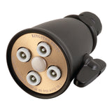 Shower Scape K137A0MB 2-1/4 Inch Brass Adjustable Shower Head, Matte Black