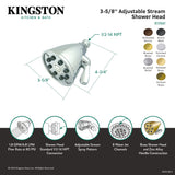 Shower Scape K139A3 3-5/8 Inch Brass Adjustable Shower Head, Antique Brass