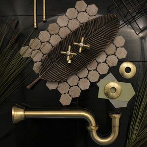 Shower Scape K150F7 Shower Arm Flange, Brushed Brass