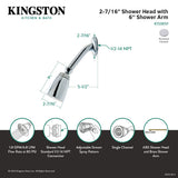 Shower Scape K150KH1 2-3/8 Inch Brass Shower Head with 6-Inch Shower Arm, Polished Chrome