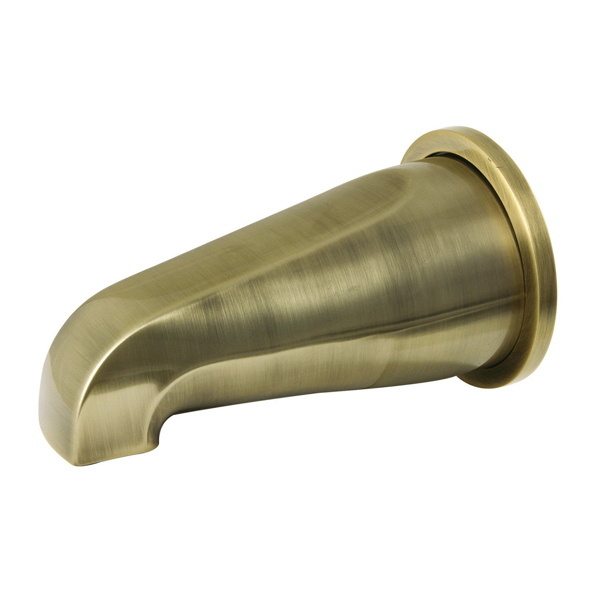 Shower Scape K187E3 5-Inch Non-Diverter Tub Spout with Flange, Antique Brass