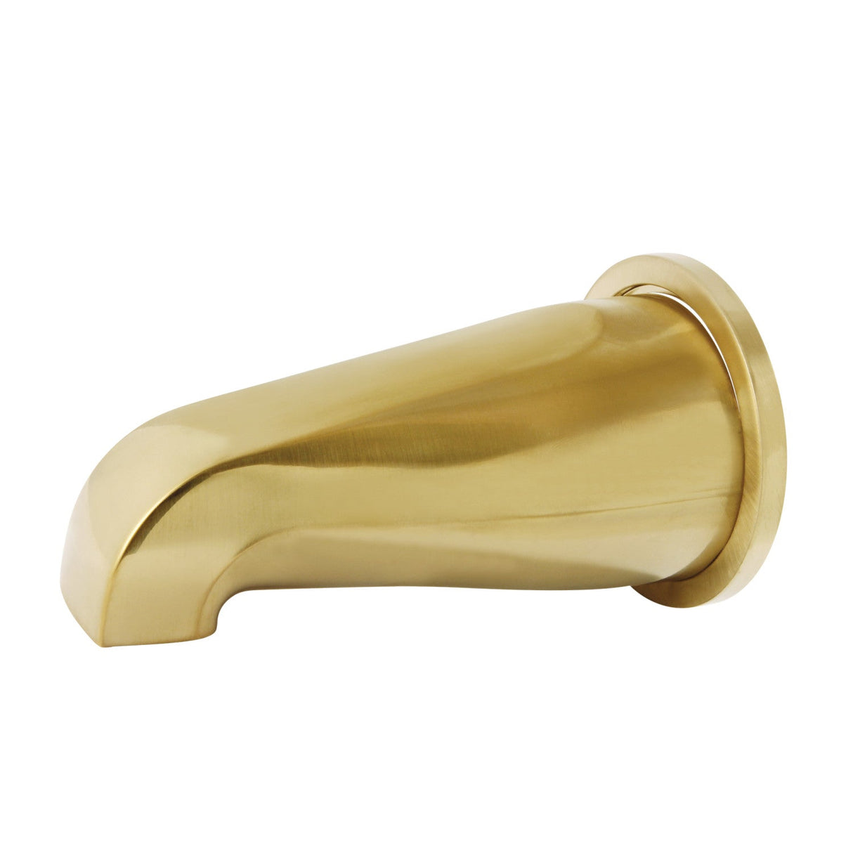 Shower Scape K187E7 5-Inch Non-Diverter Tub Spout with Flange, Brushed Brass