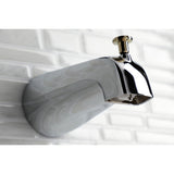 Shower Scape K188A4 5-1/4 Inch Diverter Tub Spout, Polished Chrome/Polished Brass