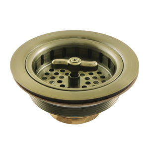 Tacoma K212AB 3-1/2 Inch Kitchen Sink Basket Strainer Only, Antique Brass