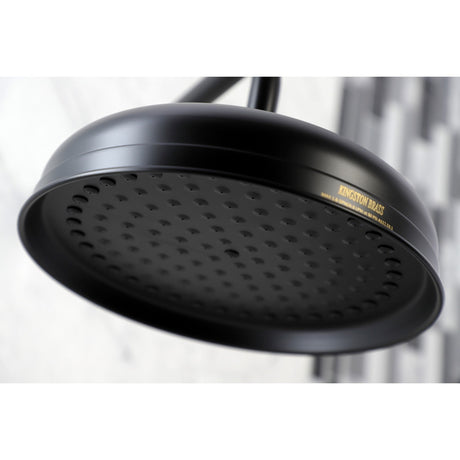 Shower Scape K225K10 10-Inch Brass Shower Head with 17-Inch Shower Arm, Matte Black