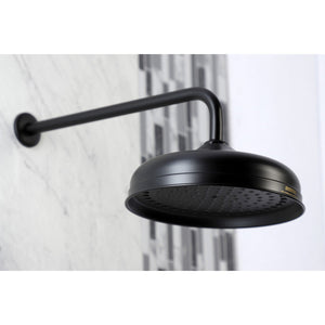 Shower Scape K225K10 10-Inch Brass Shower Head with 17-Inch Shower Arm, Matte Black