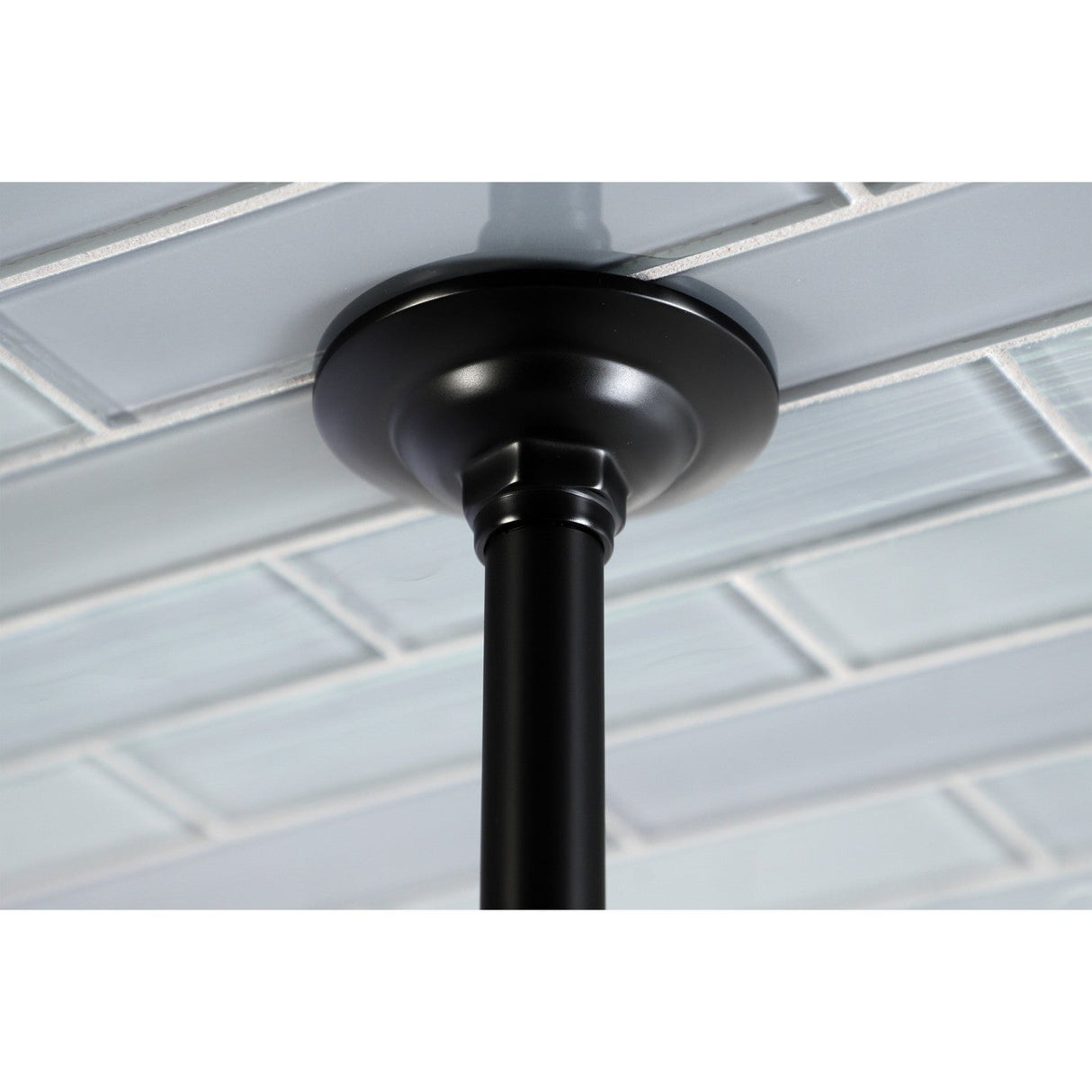 Shower Scape K225K20 10-Inch Brass Shower Head with 17-Inch Ceiling Support, Matte Black