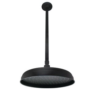 Shower Scape K225K20 10-Inch Brass Shower Head with 17-Inch Ceiling Support, Matte Black