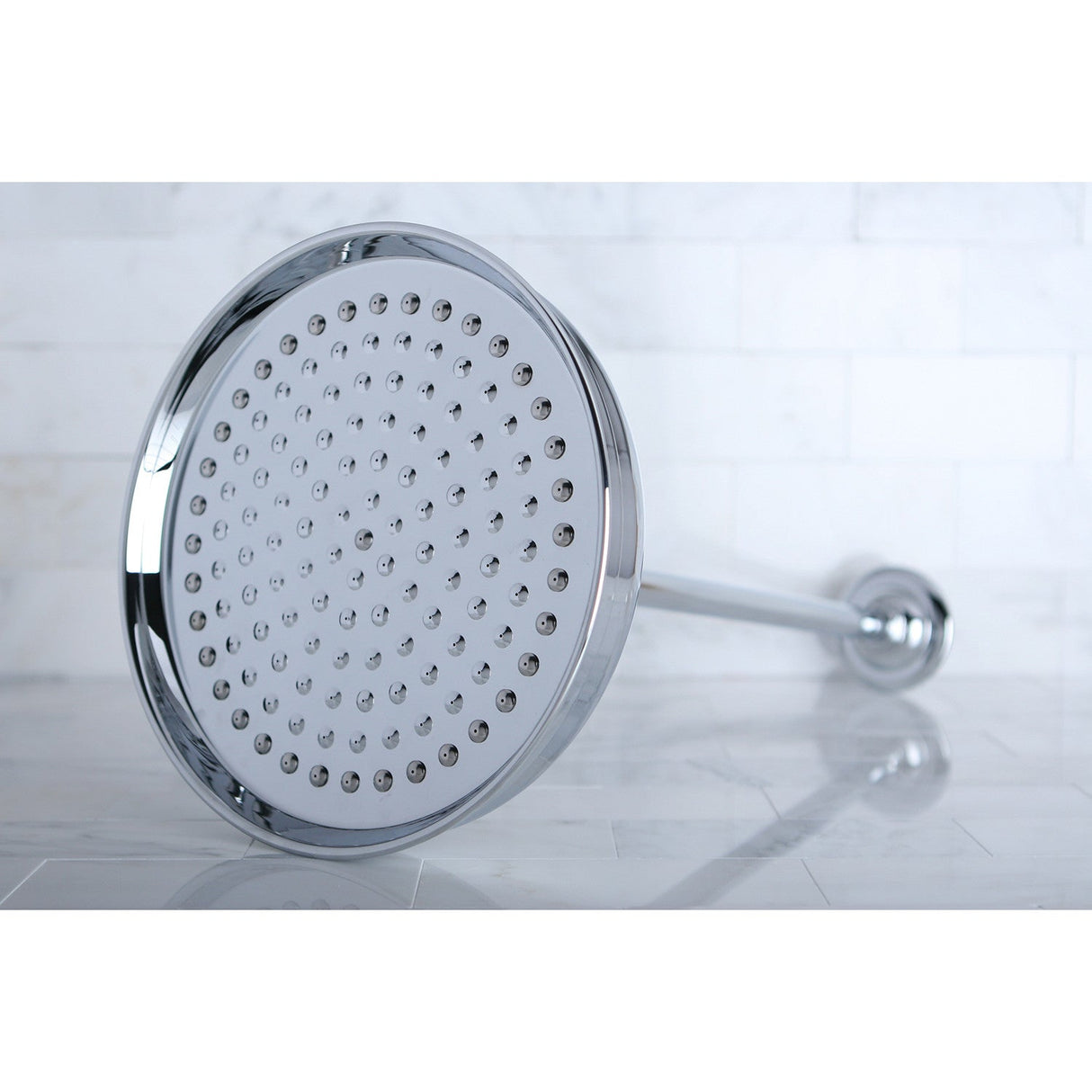 Shower Scape K225K21 10-Inch Brass Shower Head with 17-Inch Ceiling Support, Polished Chrome