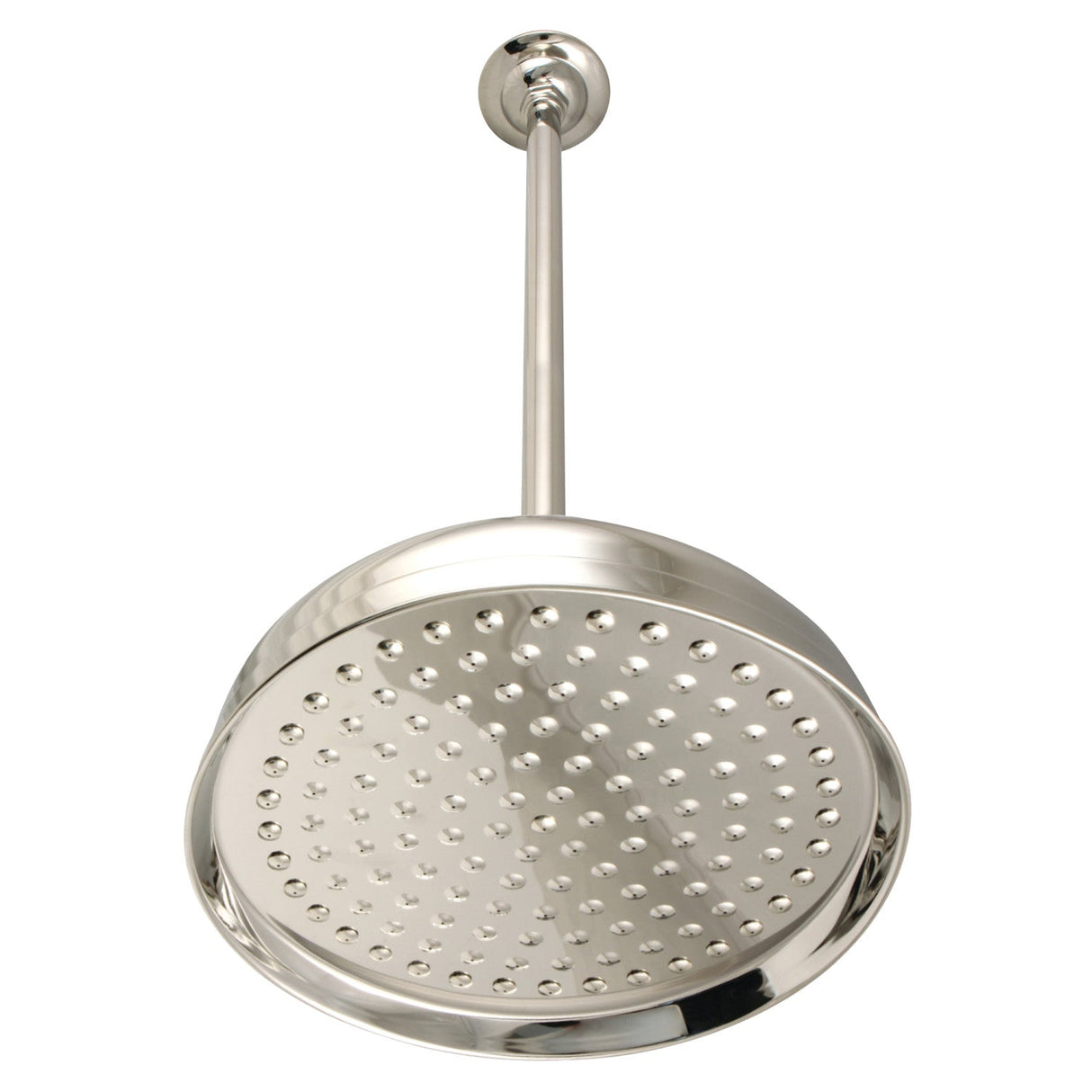 Shower Scape K225K26 10-Inch Brass Shower Head with 17-Inch Ceiling Support, Polished Nickel