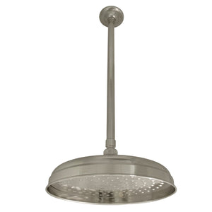 Shower Scape K225K28 10-Inch Brass Shower Head with 17-Inch Ceiling Support, Brushed Nickel
