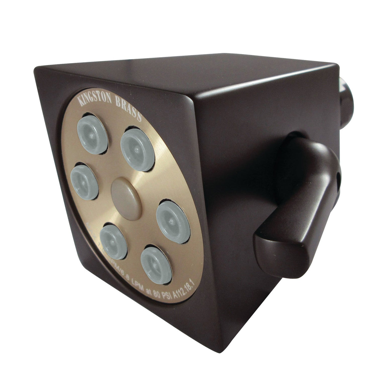 Monarch K230A5 2.8-Inch Brass Square Shower Head, Oil Rubbed Bronze
