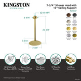 Shower Scape K236K25 7-3/4 Inch Brass Shower Head with 17-Inch Ceiling Support, Oil Rubbed Bronze