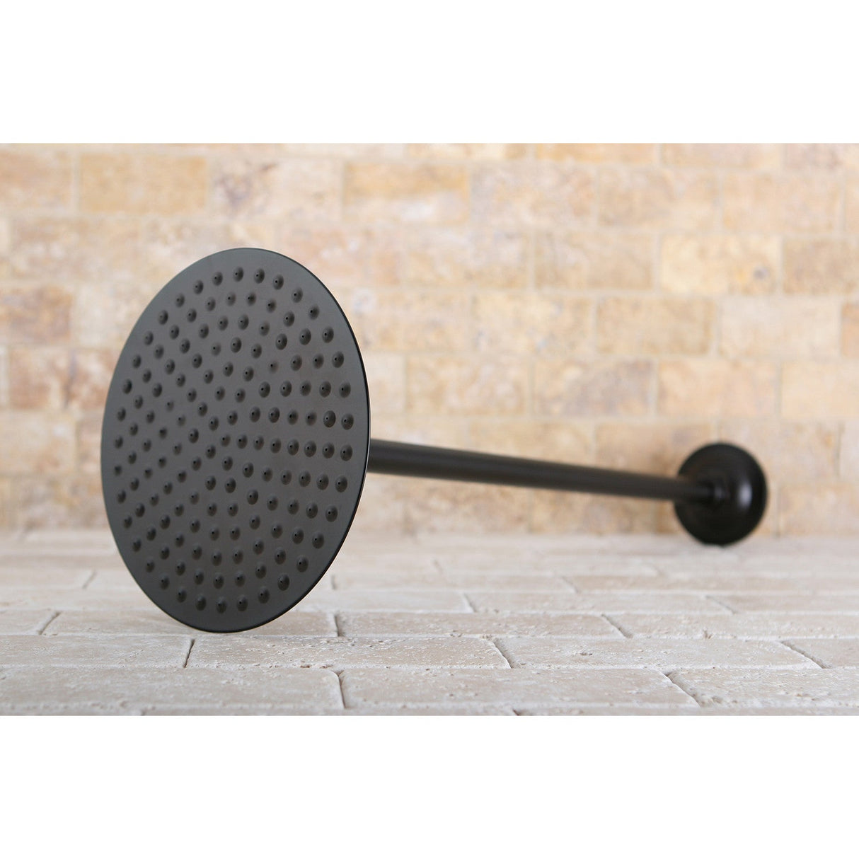 Shower Scape K236K25 7-3/4 Inch Brass Shower Head with 17-Inch Ceiling Support, Oil Rubbed Bronze