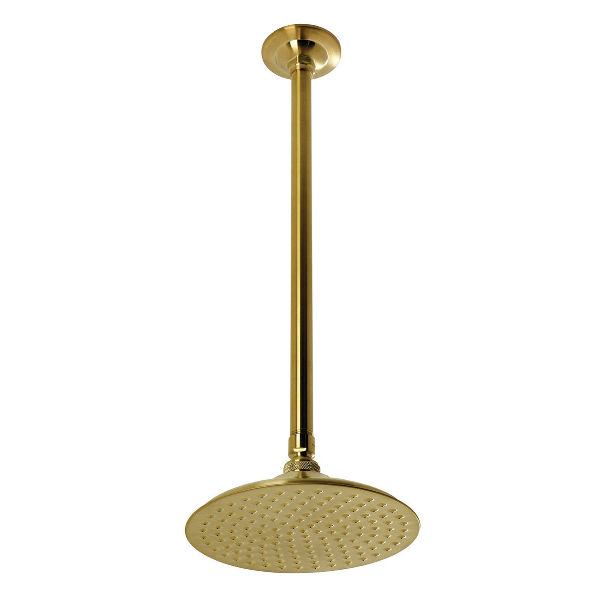 Shower Scape K236K27 7-3/4 Inch Brass Shower Head with 17-Inch Ceiling Support, Brushed Brass