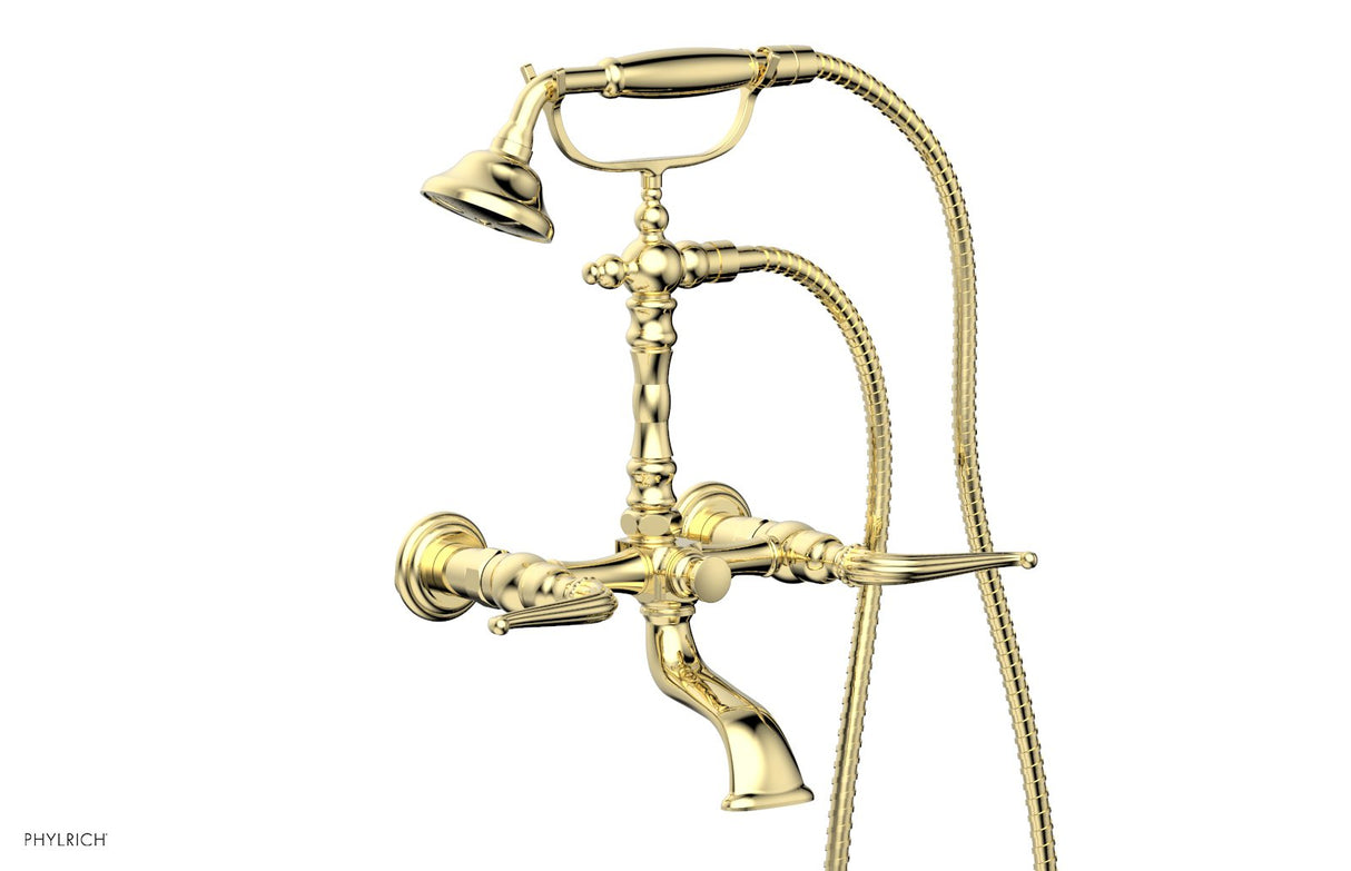 Phylrich K2393-18-003 GEORGIAN & BARCELONA Exposed Tub & Hand Shower - Lever Handle K2393-18 - Polished Brass