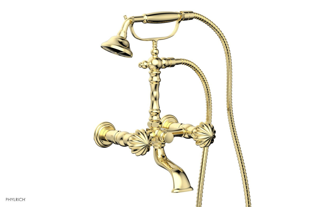 Phylrich K2393-19-003 GEORGIAN & BARCELONA Exposed Tub & Hand Shower - Round Handle K2393-19 - Polished Brass