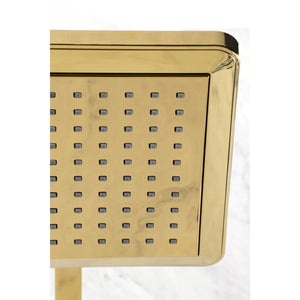 Shower Scape K250A2CK 9-5/8-Inch Square Shower Head with Shower Arm, Polished Brass