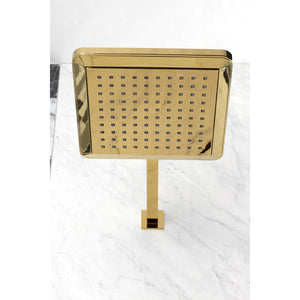 Shower Scape K250A2CK 9-5/8-Inch Square Shower Head with Shower Arm, Polished Brass