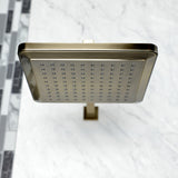 Shower Scape K250A3CK 9-5/8-Inch Square Shower Head with Shower Arm, Antique Brass