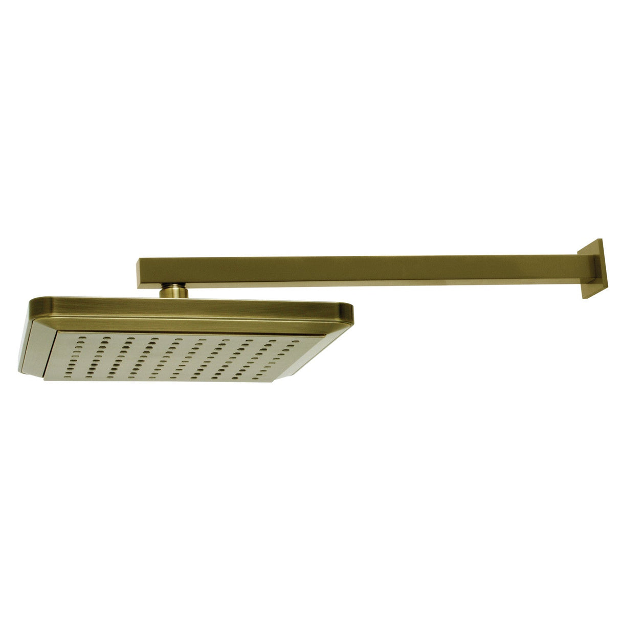 Shower Scape K250A3CK 9-5/8-Inch Square Shower Head with Shower Arm, Antique Brass