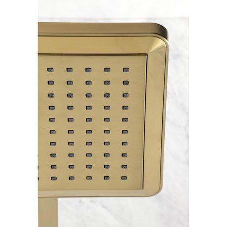 Shower Scape K250A7CK 9-5/8-Inch Square Shower Head with Shower Arm, Brushed Brass