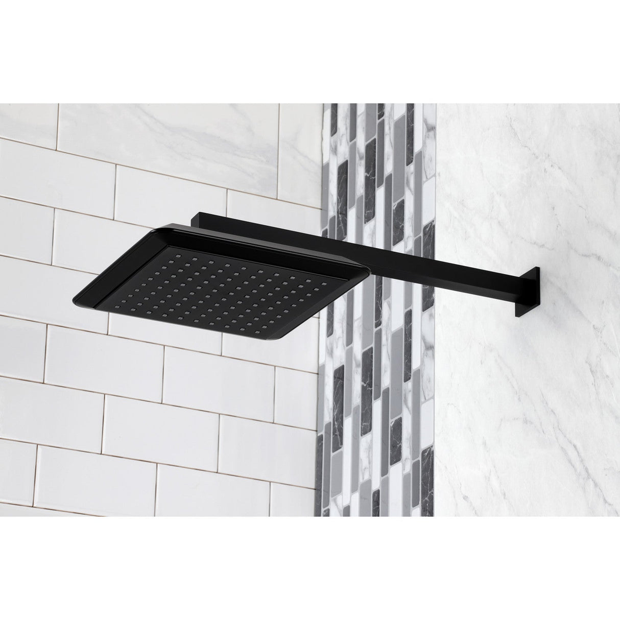Shower Scape K251A0CK 9-5/8 Inch Square Shower Head with Shower Arm, Matte Black