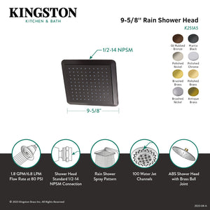Shower Scape K251A3 9-5/8 Inch Square Shower Head, Antique Brass