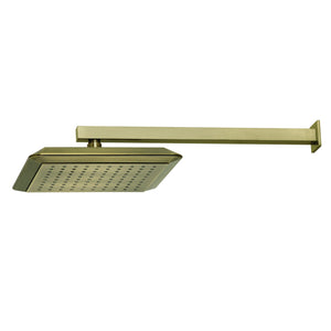 Shower Scape K251A3CK 9-5/8 Inch Square Shower Head with Shower Arm, Antique Brass