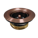 Tacoma K461BAC Stainless Steel Bar Sink Basket Strainer with Brass Nut, Antique Copper