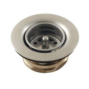 Tacoma K461BBN Stainless Steel Bar Sink Basket Strainer with Brass Nut, Brushed Nickel