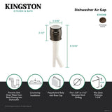 Heritage K511ORB Dishwasher Air Gap, Oil Rubbed Bronze