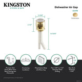 Heritage K511PB Dishwasher Air Gap, Polished Brass