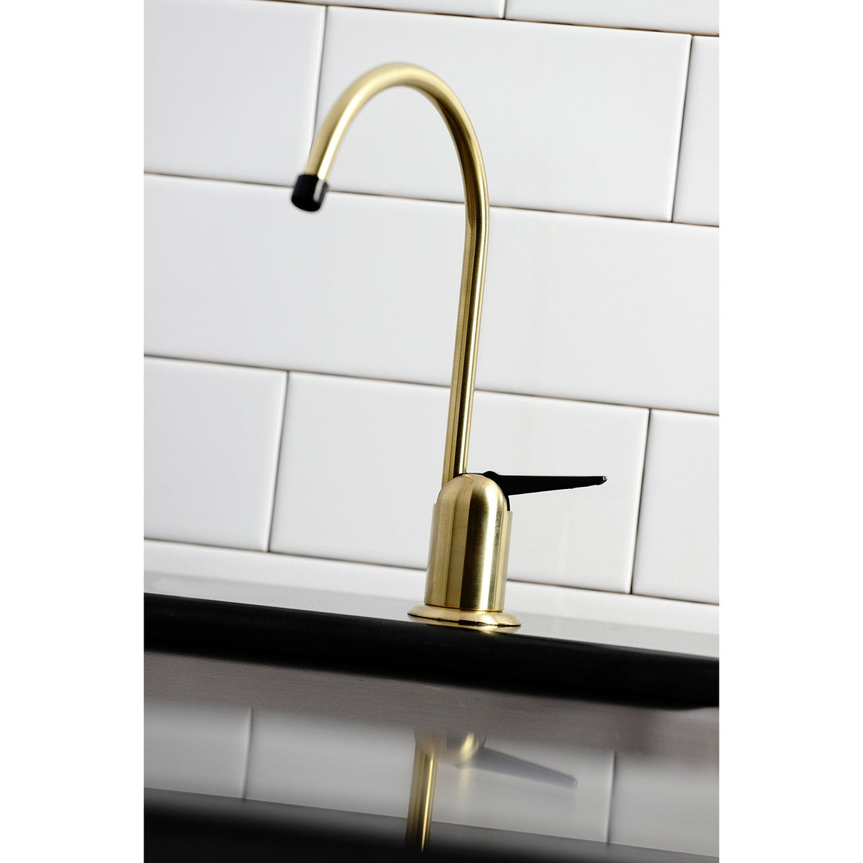 Americana K6197 Single-Handle 1-Hole Deck Mount Water Filtration Faucet, Brushed Brass